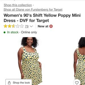 DVF for Target Women’s Yellow Poppy Dress